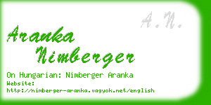 aranka nimberger business card